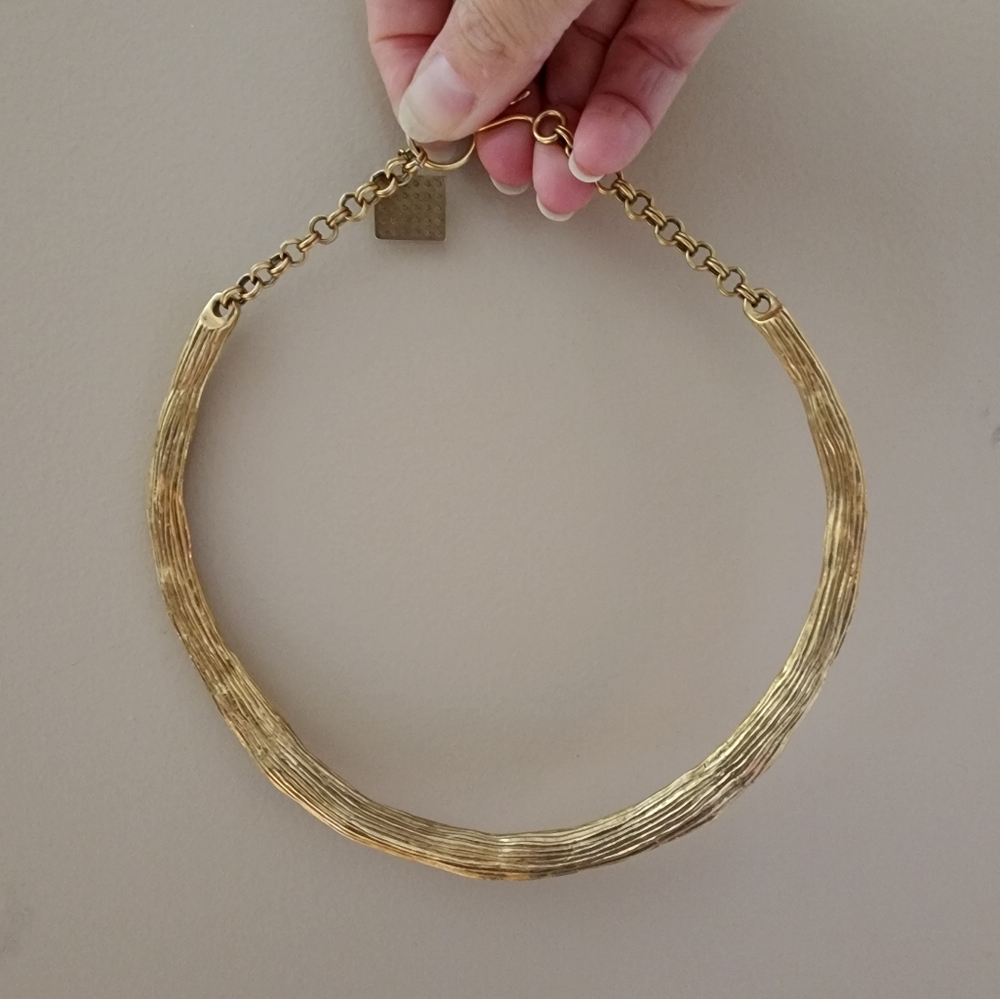 Rare KELLY WEARSTLER 14k Gold Plated aqueon Necklace